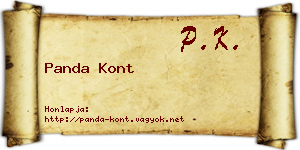 Panda Kont névjegykártya
